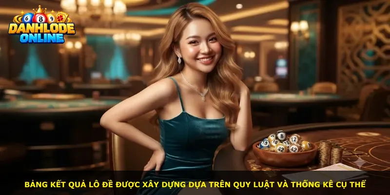 Bảng kết quả lô đề được xây dựng dựa trên quy luật và thống kê cụ thể